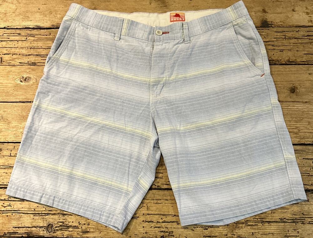 Tommy Bahama Men’s Blue Striped Baja Serape Relax Shorts Size 36